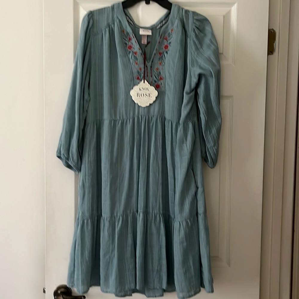 NWT Knox rose teal/ turquoise color  dress.